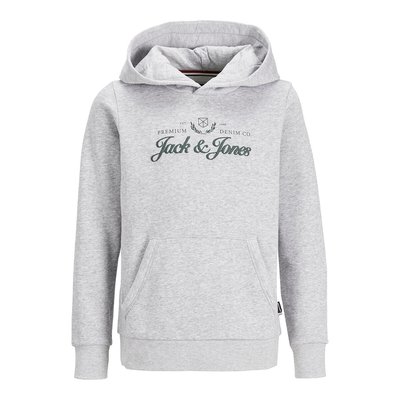 Logo Print Hoodie in Cotton Mix JACK & JONES JUNIOR