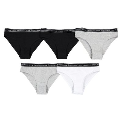 Pack of 5 Briefs in Plain Cotton LA REDOUTE COLLECTIONS