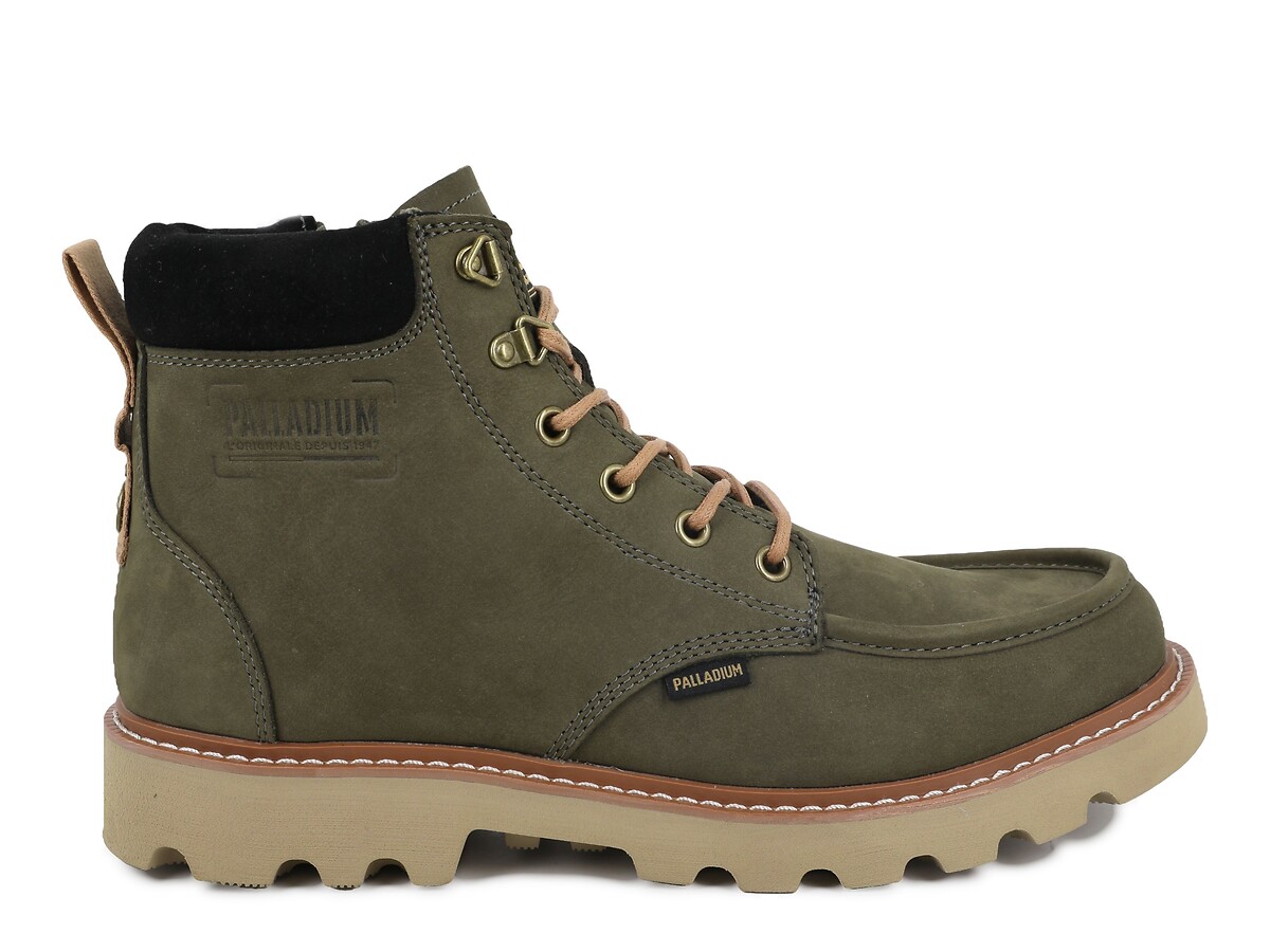 Palladium Botines de piel TROOPERLITES GRIT ZIP