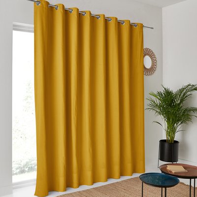 Scenario Single Extra Wide Cotton Curtain with Eyelets LA REDOUTE INTERIEURS