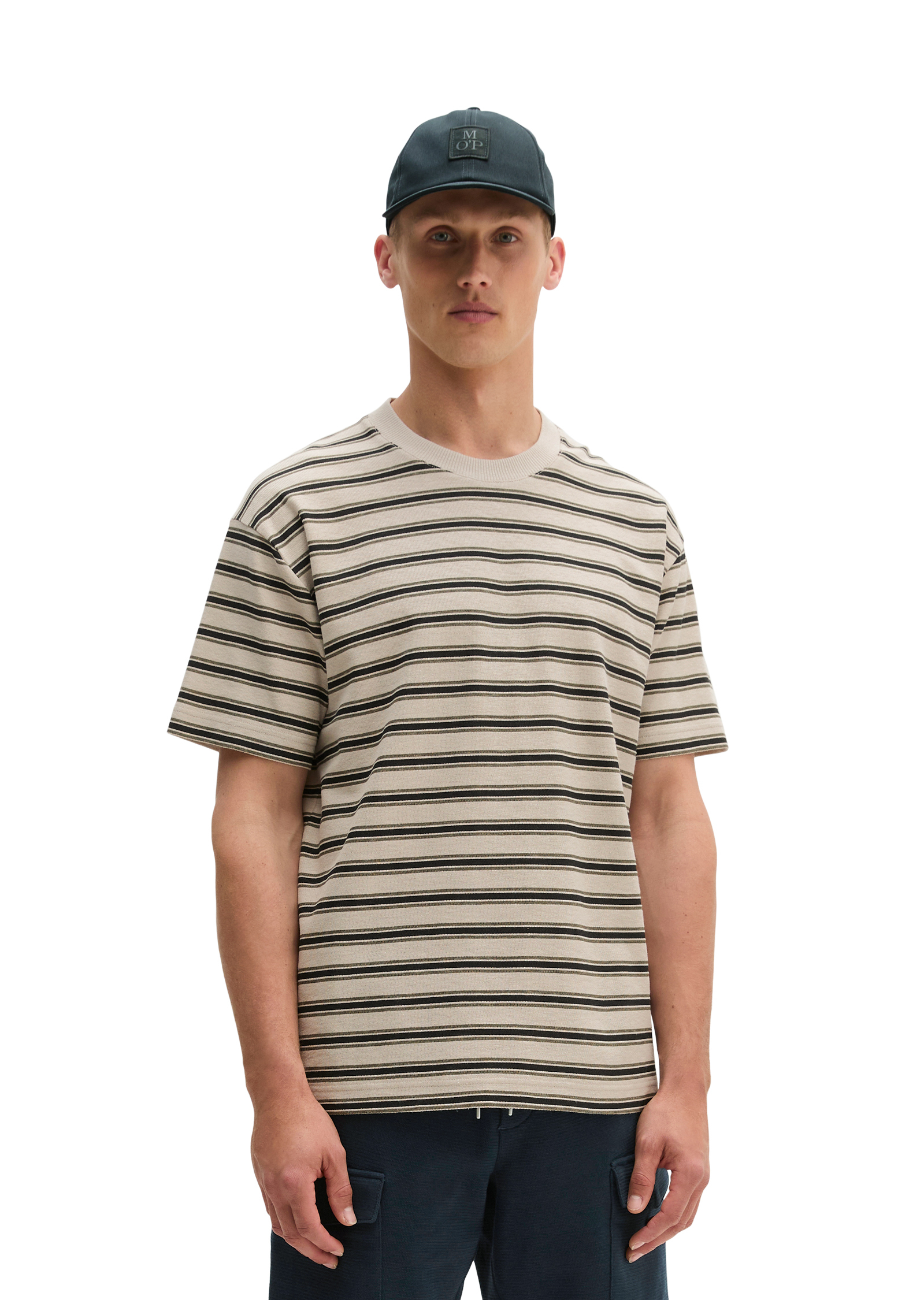 T-shirt relaxed en coton bio et en lin, MARC O'POLO