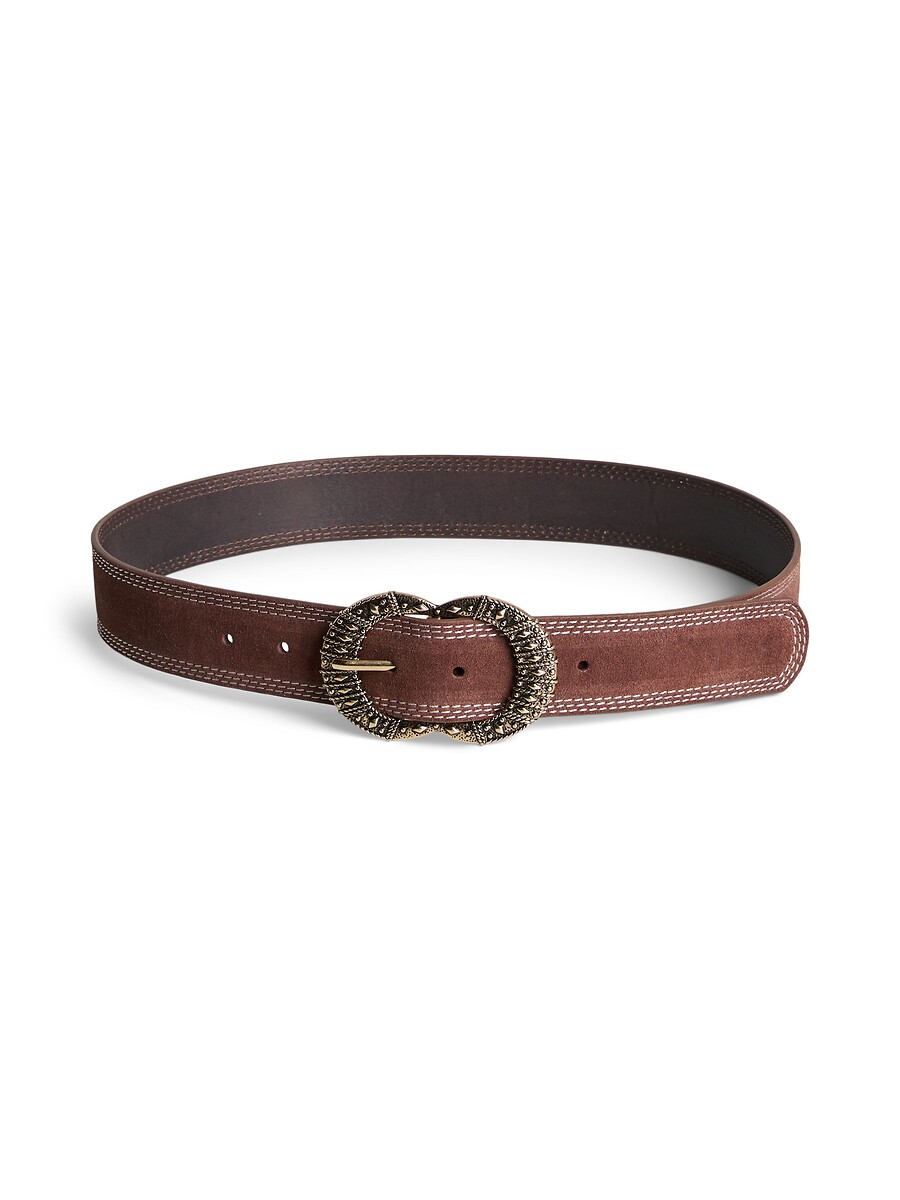 Ceinture en cuir suédé, Simone, PIECES