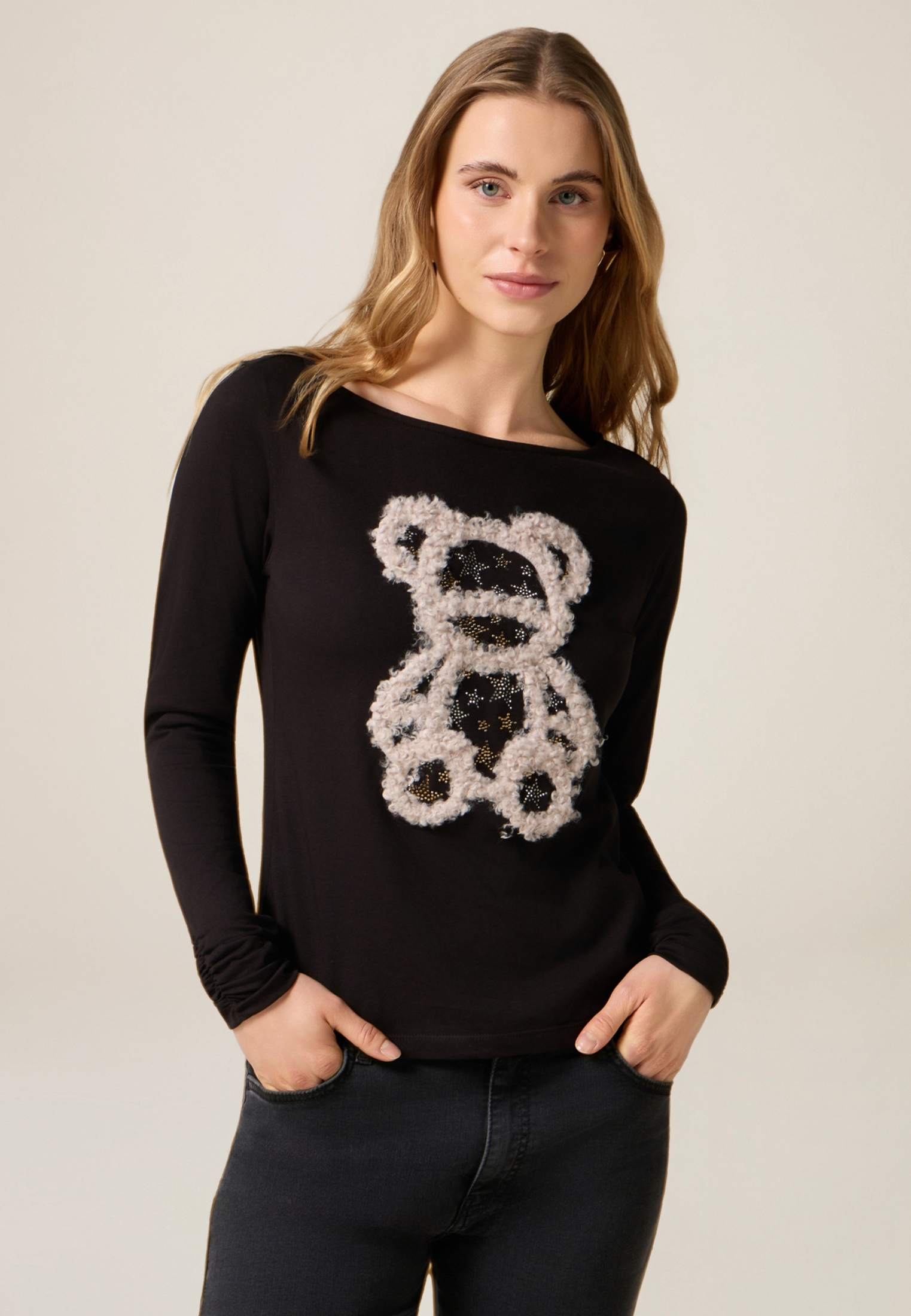 T-shirt avec impression et applications, OLTRE