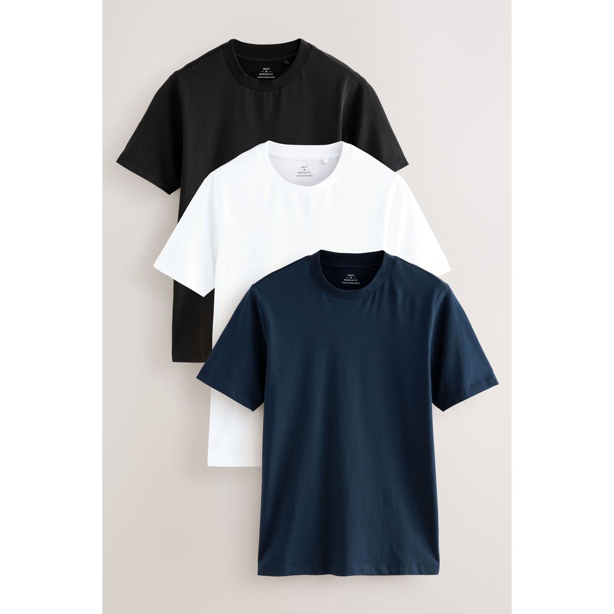 T-shirt moulant essential, lot de 3, NEXT