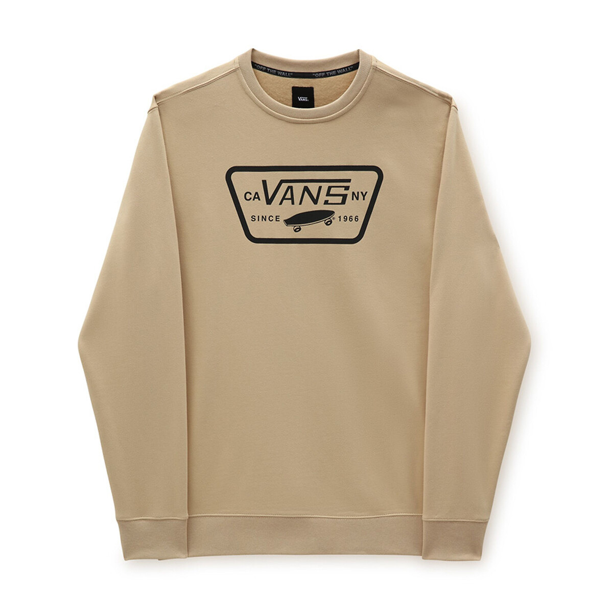 Off the wall patch ii sweatshirt in cotton mix with crew neck, taupe ...