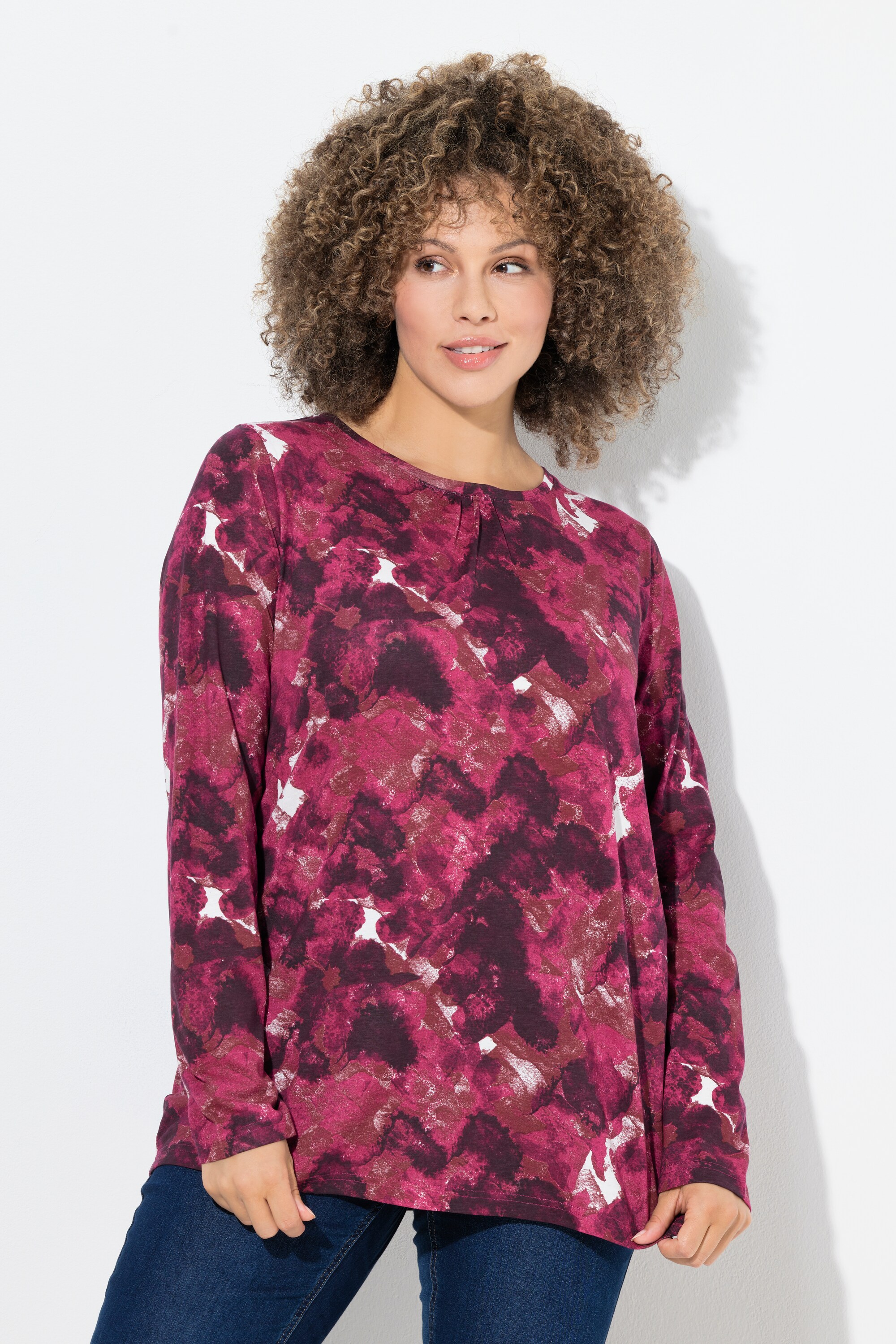 T-shirt à motif floral. Coupe évasée, ULLA POPKEN