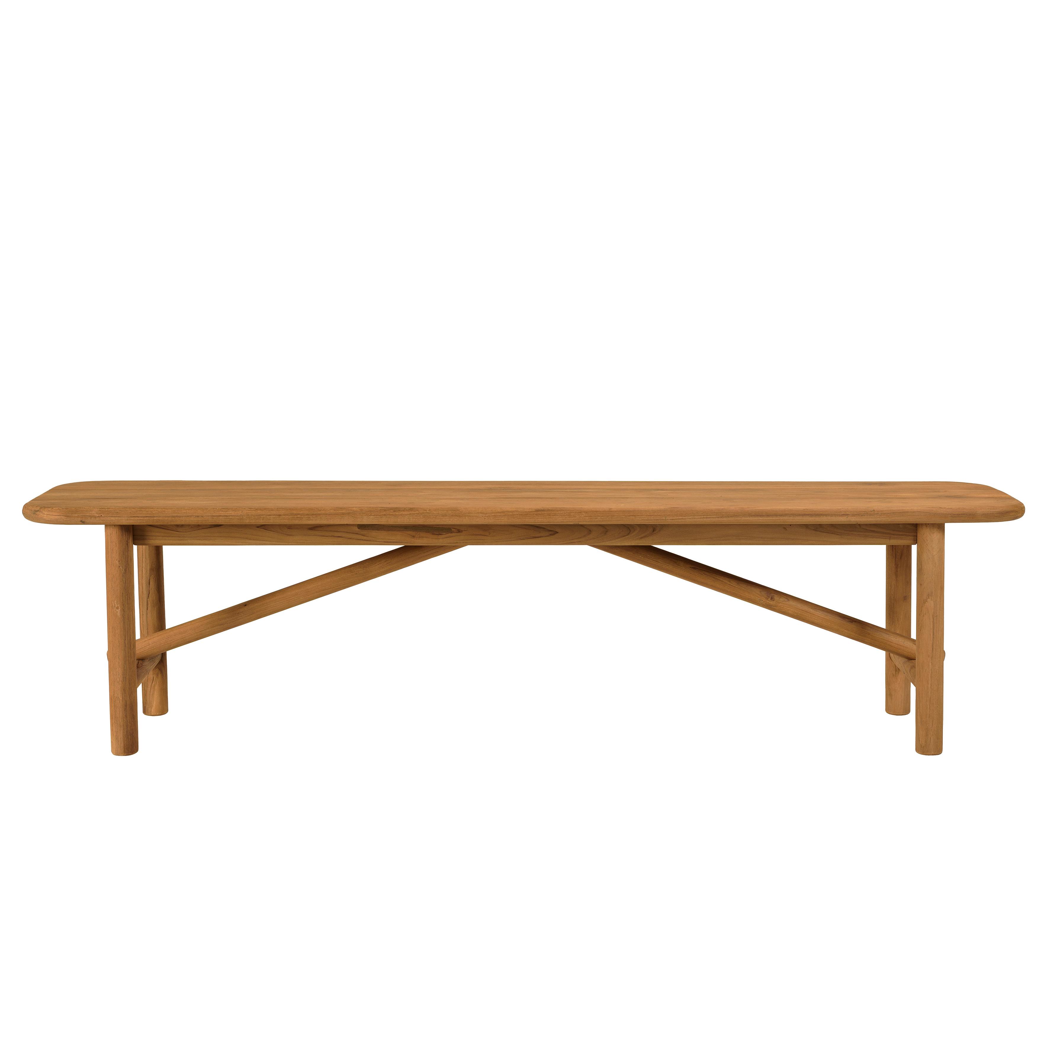 Ensemble table et bancs en teck recyclé ORIA, PIER IMPORT