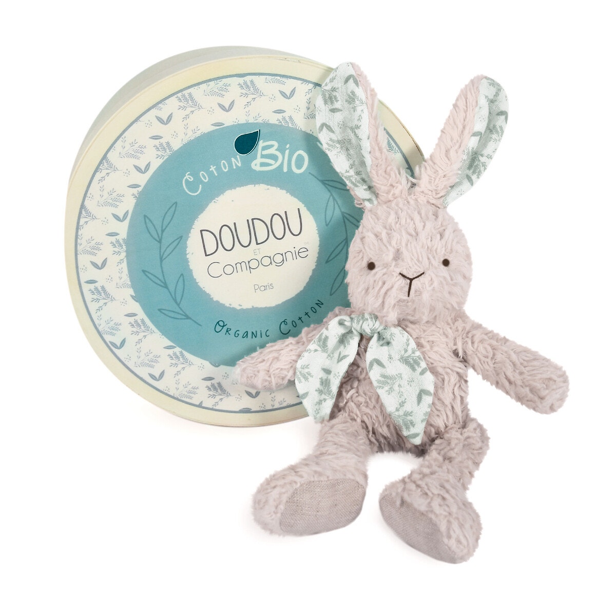 Pantin lapin 25 cm bio, DOUDOU ET COMPAGNIE