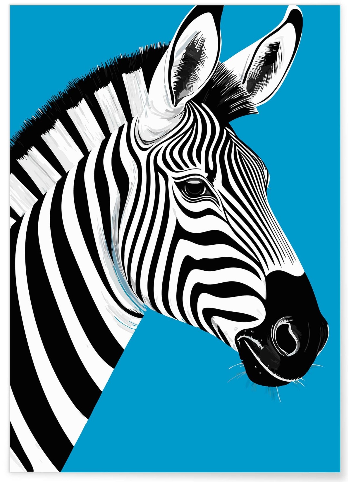 Affiche Zèbre graphique pop, L'AFFICHERIE