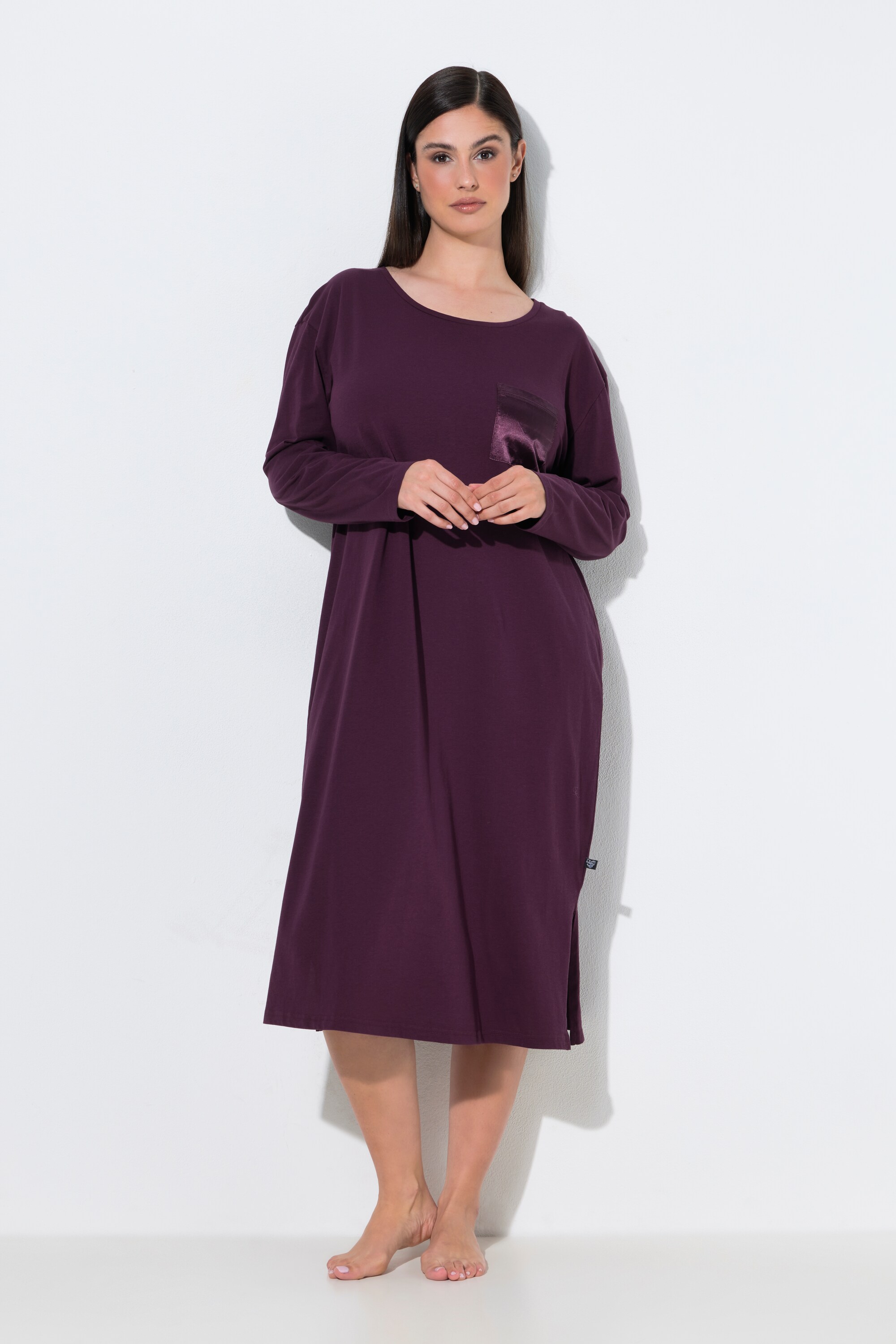 Chemise de nuit à col rond et manches, ULLA POPKEN