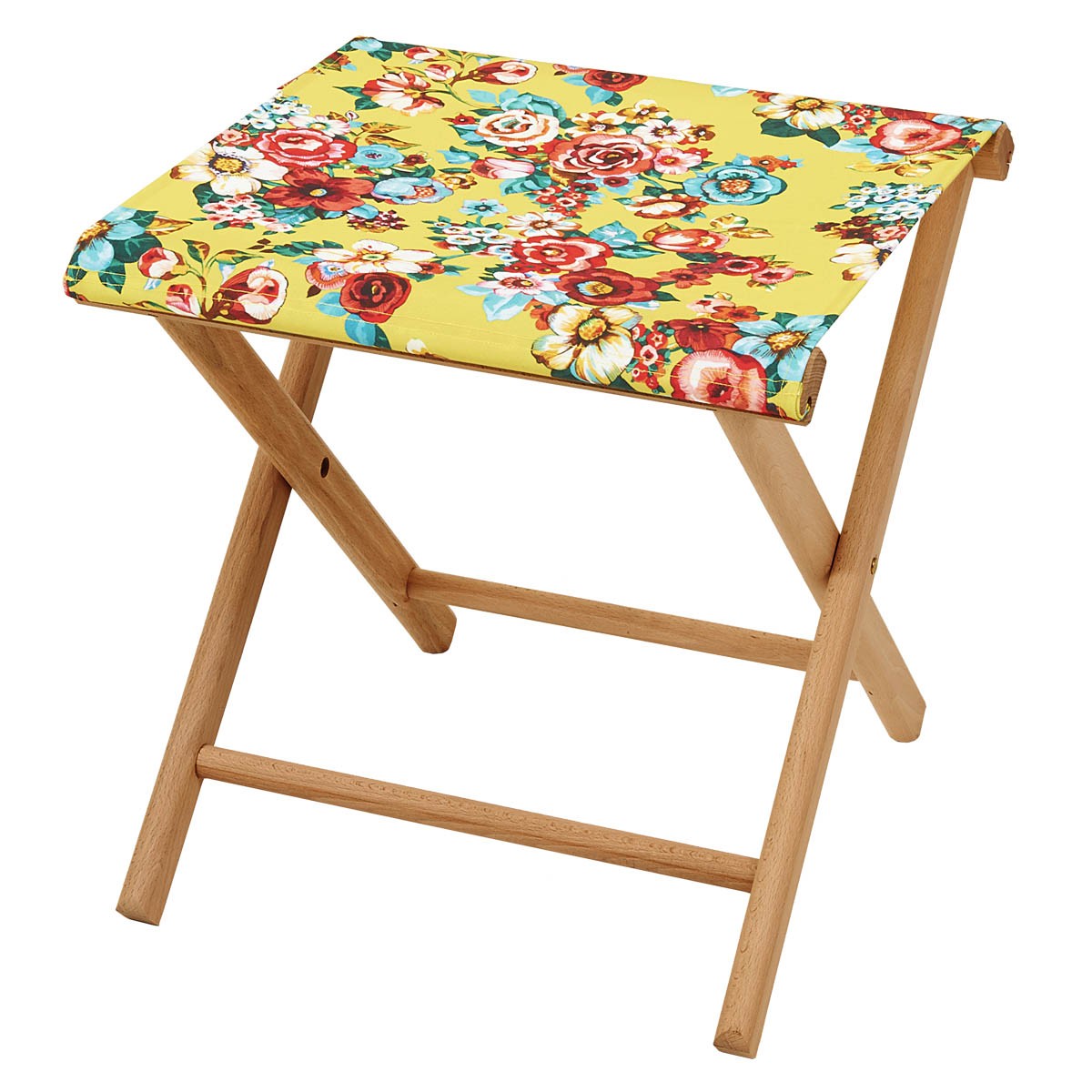 Pliant pêcheur en eucalyptus, motif fleuri, SAKURI, VENT DE BOHÈME