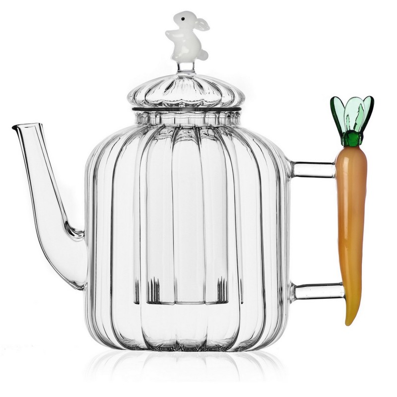 Théière verre design lapin carotte VEGETABLES, ICHENDORF