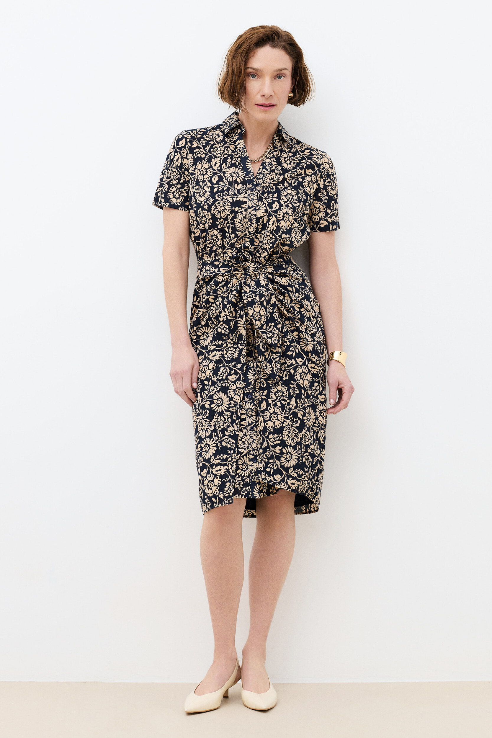 Robe cintrée col chemise ROSANE, CAROLL