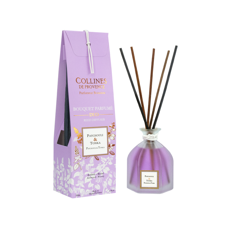 Diffuseur de parfum Coloré  PATCHOULI & TONKA, COLLINES DE PROVENCE