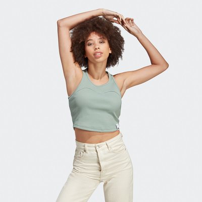Lounge Cropped Vest Top in Ribbed Cotton ADIDAS SPORTSWEAR