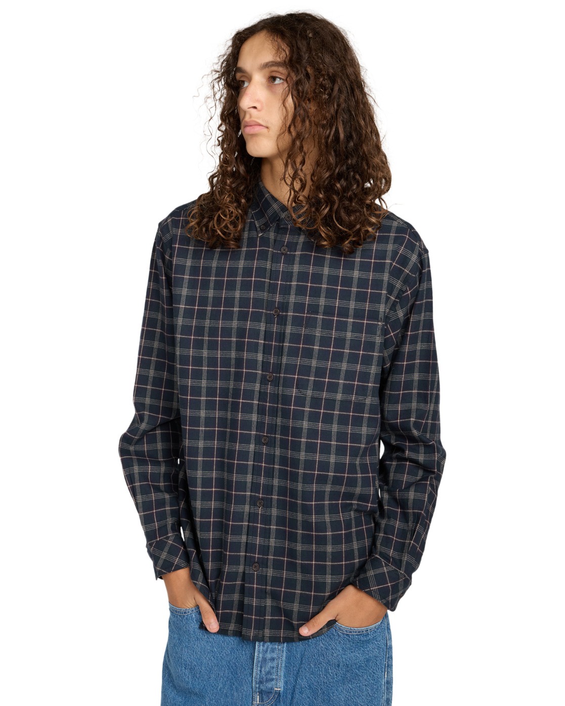 Chemise manches longues BUTTON DOWN REGULAR FLANNEL, ELEMENT
