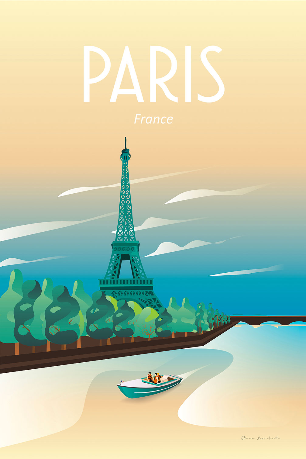 Tableau ville Voyage à Paris, HEXOA