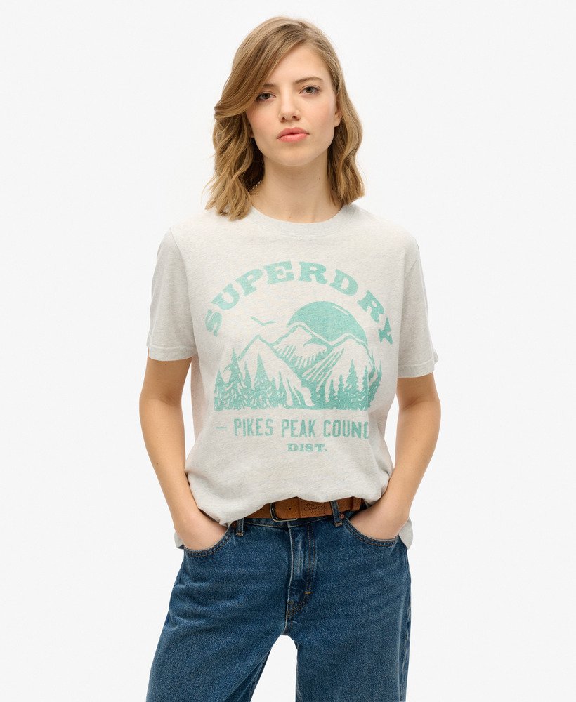 T-shirt monochrome décontracté Lo-Fi Outdoor, SUPERDRY