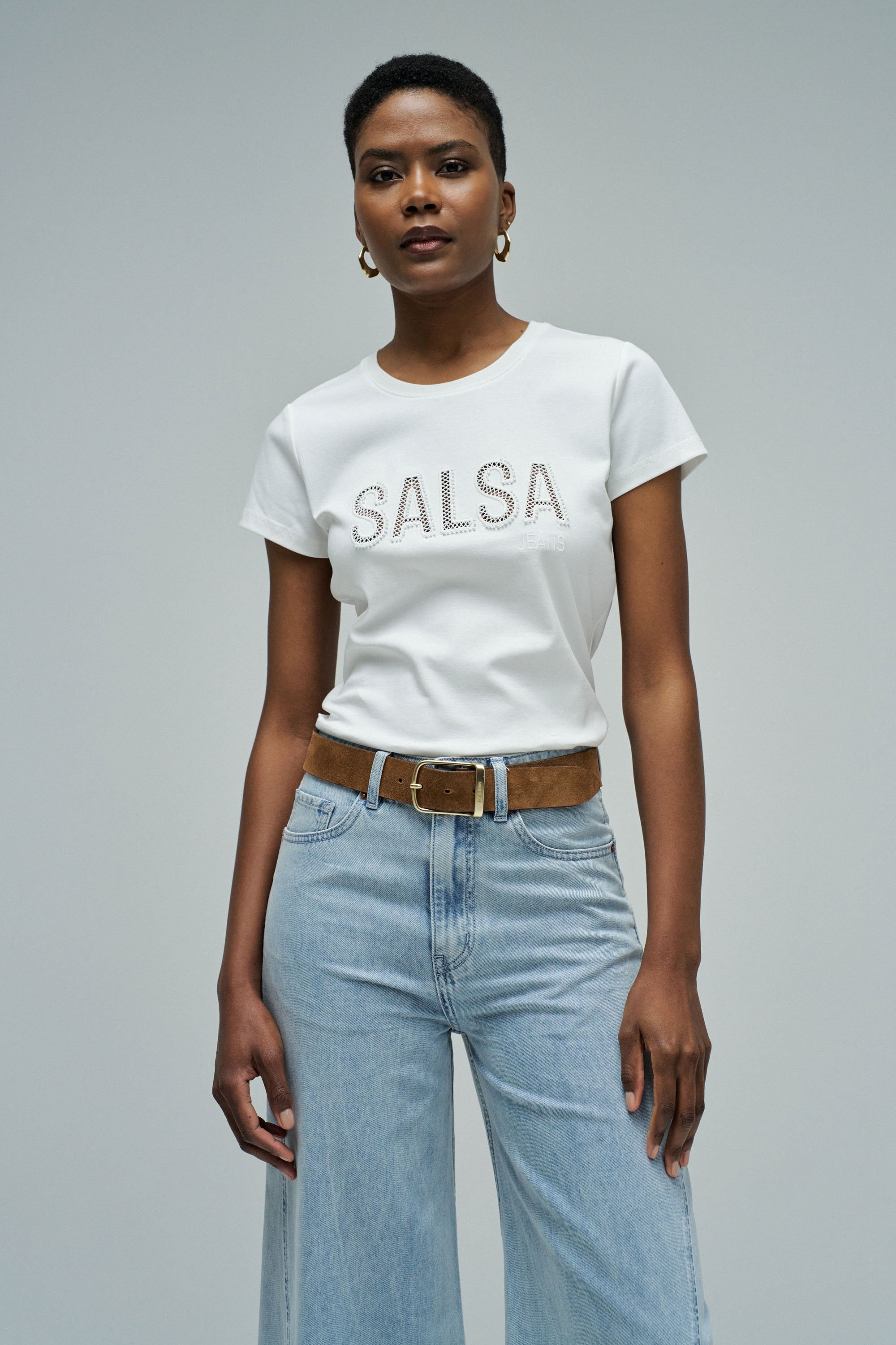 T-SHIRT AVEC BRANDING, SALSA JEANS