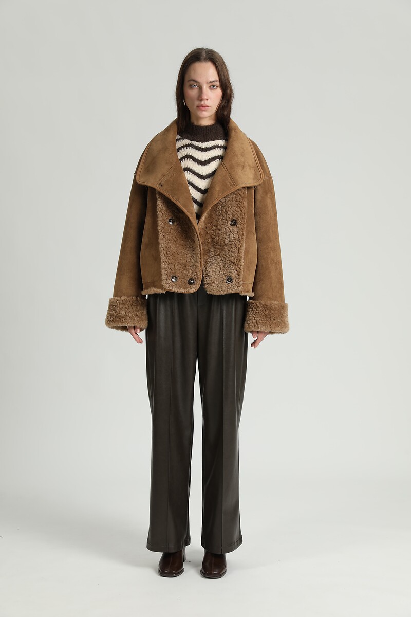 Manteau réversible en sherpa, SEE U SOON