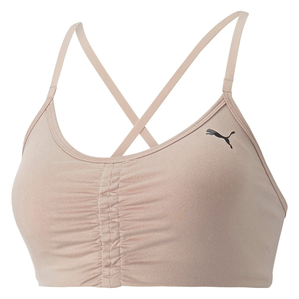 Recycled yoga studio foundation sports bra, powder pink, Puma
