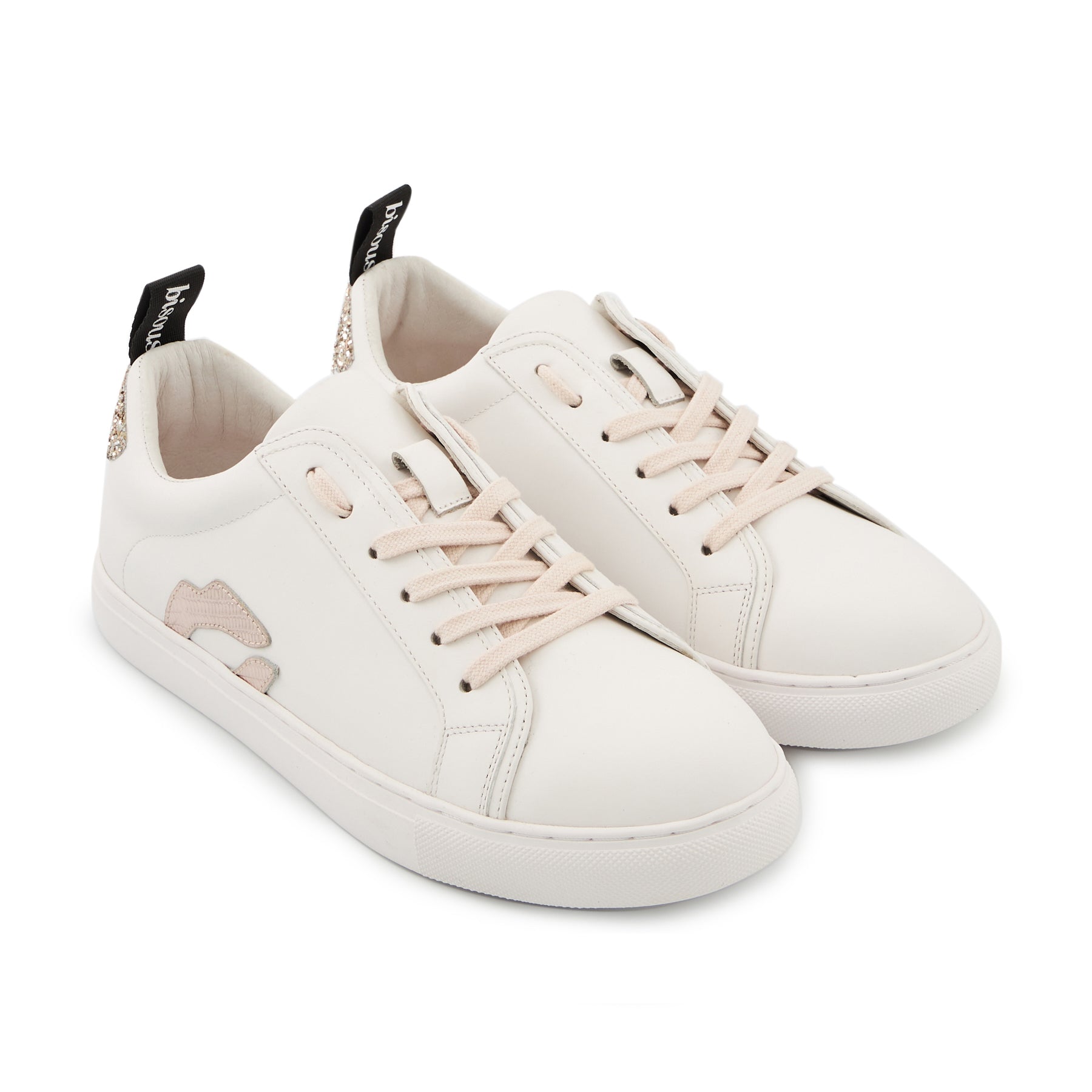 Baskets En Cuir Betty Metalic  Lace, BONS BAISERS