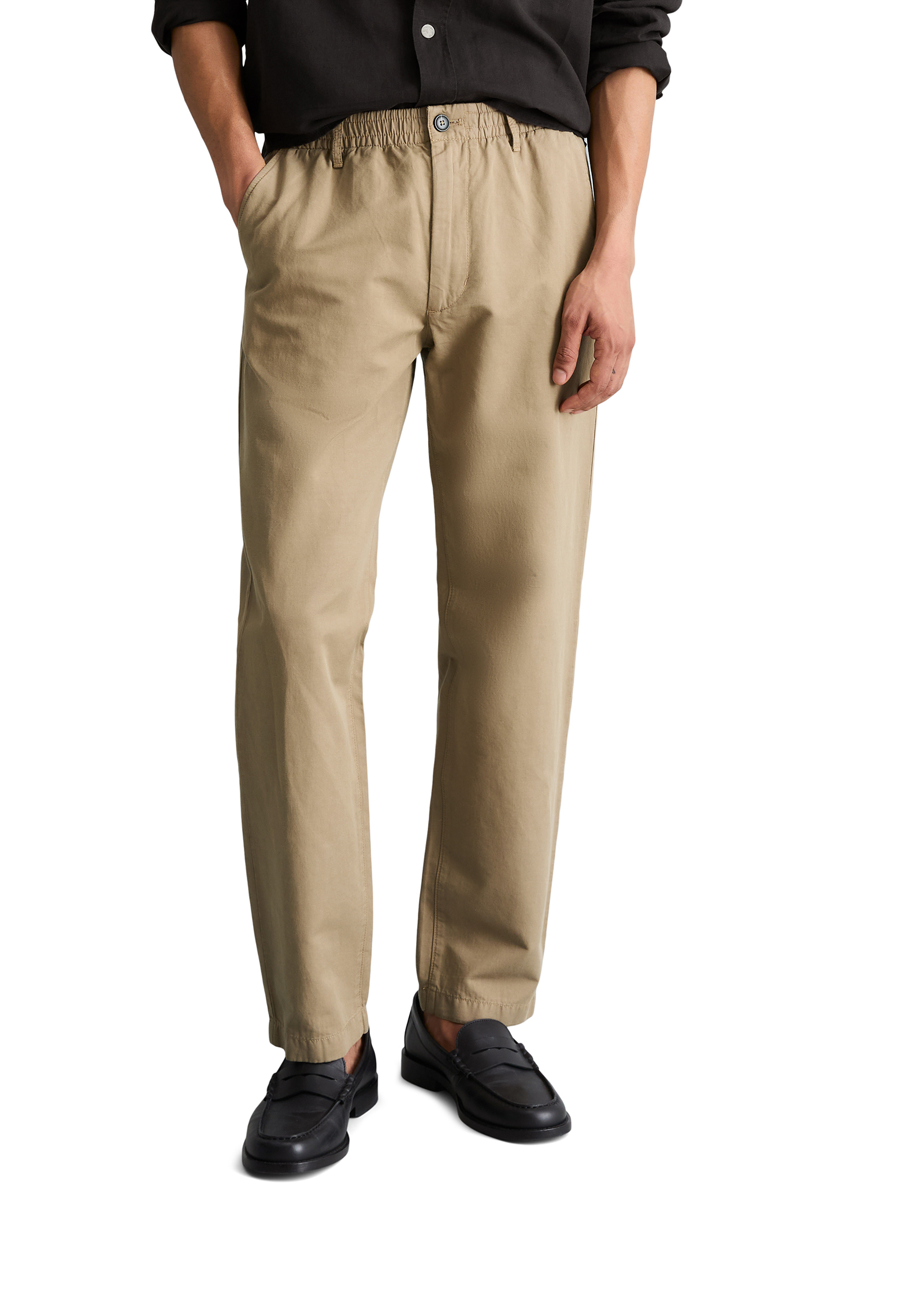 Chino modèle Filip relaxed en coton bio et en lin, MARC O’POLO DENIM