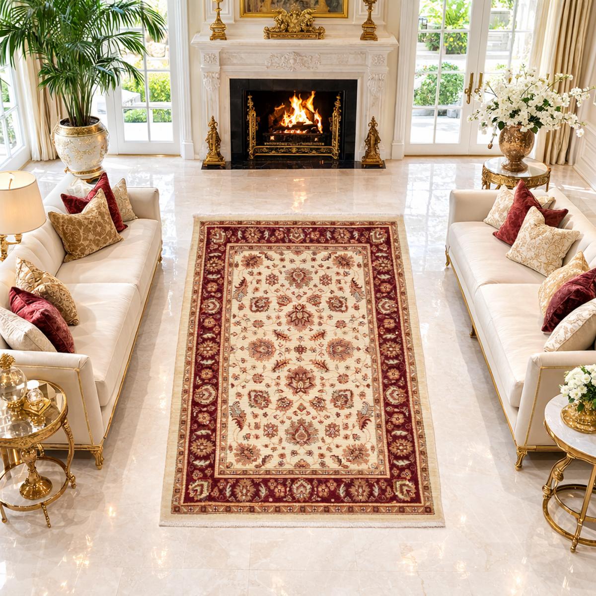 Tapis orient tissé motif traditionnel CHOBAY A, UN AMOUR DE TAPIS
