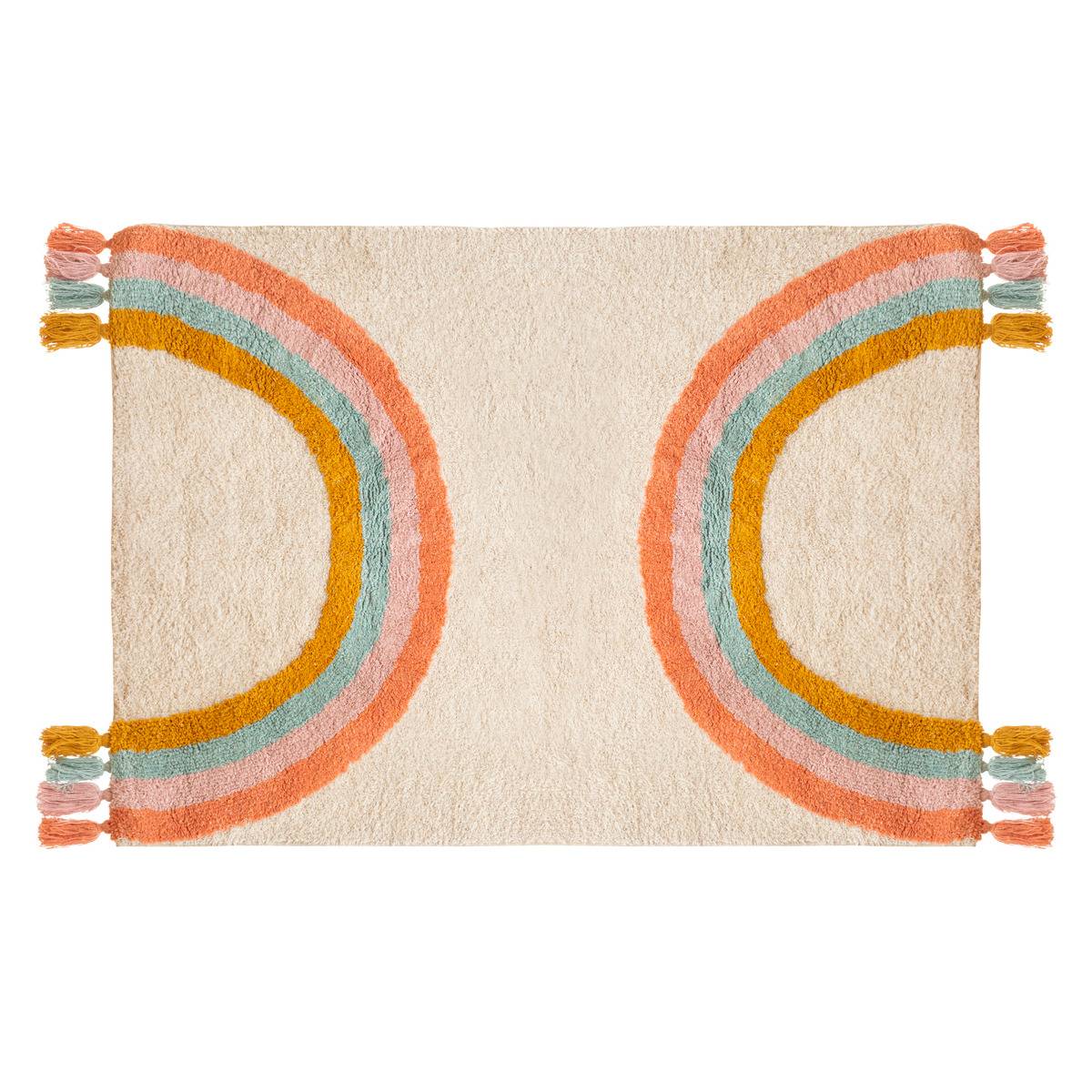 Tapis enfant rectangulaire en coton frangé ZALY, ATMOSPHERA FOR KIDS