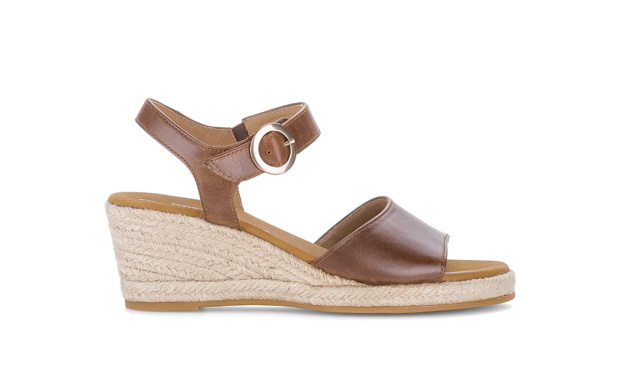 Sandales en cuir à talon compensé, GABOR