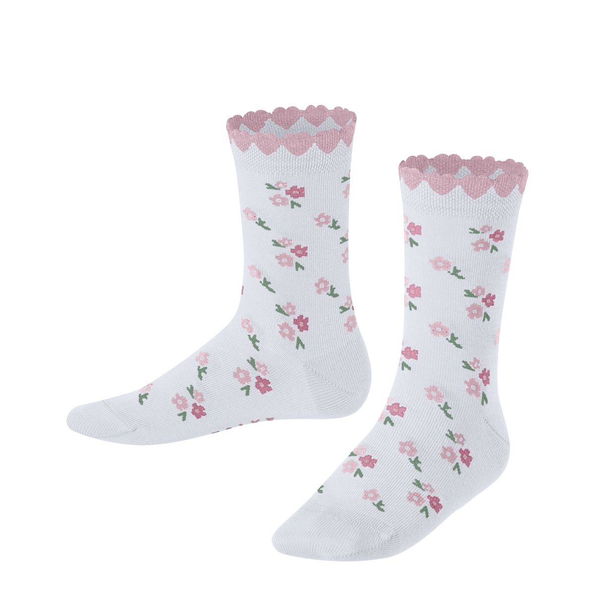 Collant Per Bambini FALKE Little Flowers - Cotone Morbido, Motivo Fiori, Fascia Vita Comoda - Unisex, Pacco Da 1