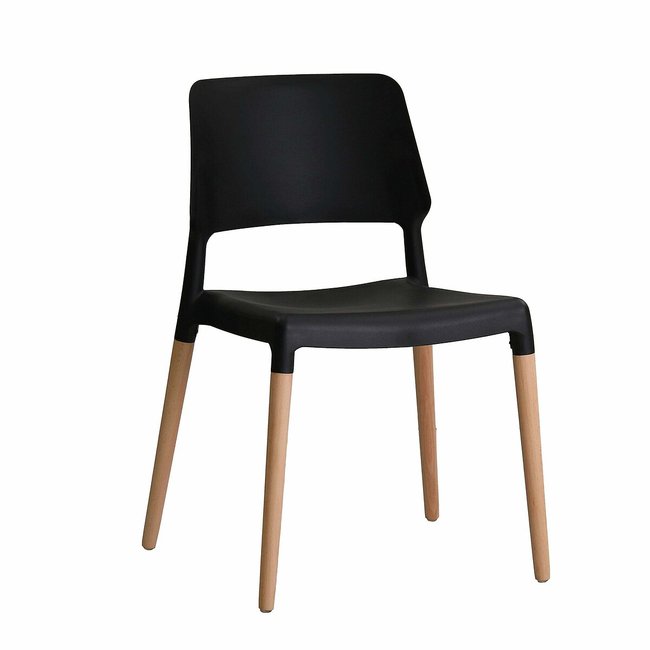 Set of 2 Scandi Style Chairs with Natural Wood Legs - SO'HOME