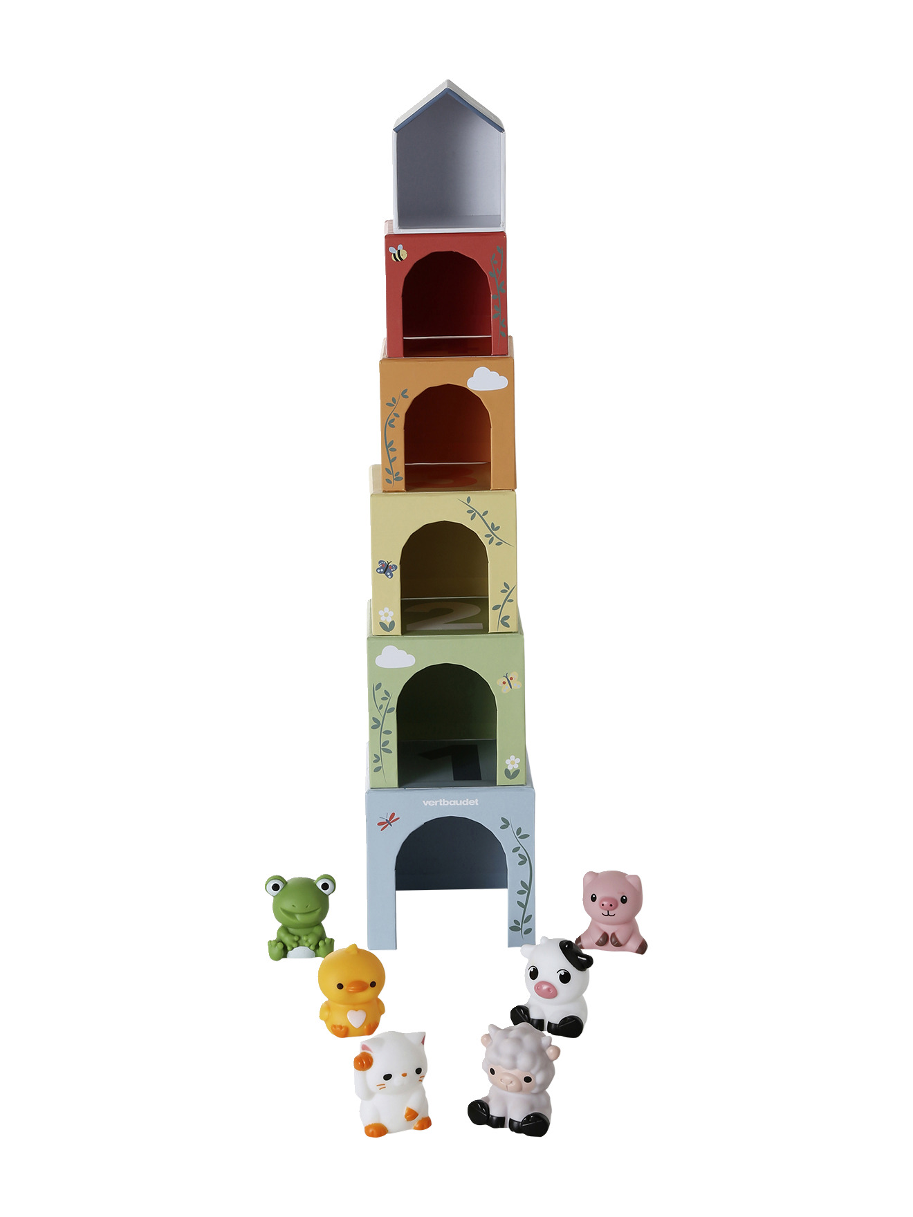 Tour de cubes avec marionnettes à doigts, VERTBAUDET