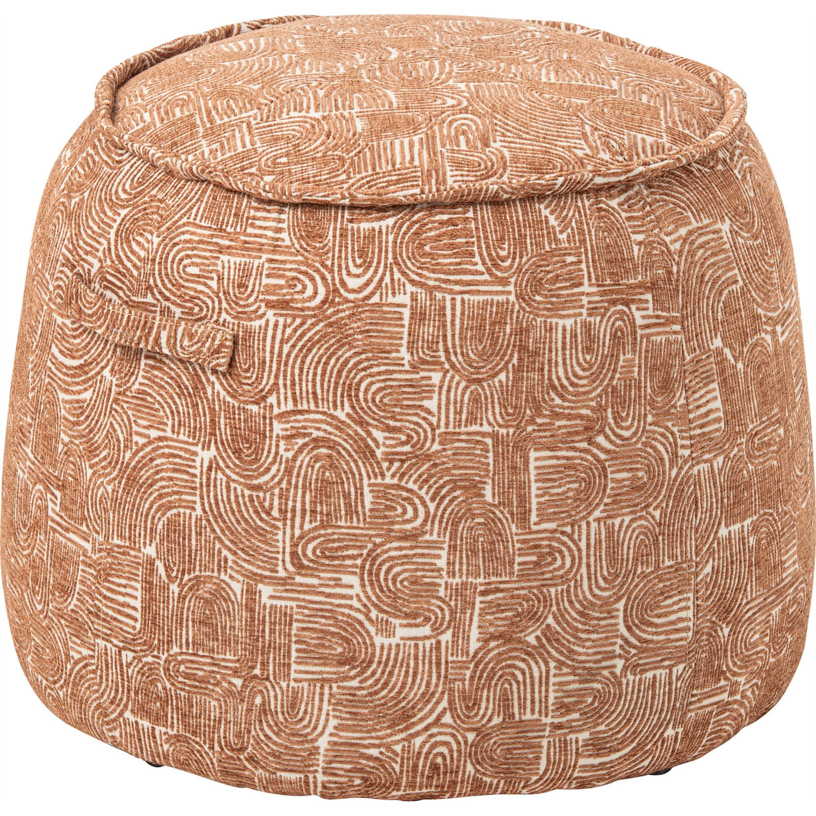 Pouf design à motif graphique, RECOLLECTION