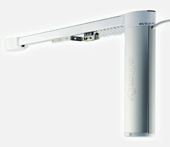 Tringle rail motorisé radio SOMFY, LHERAUD