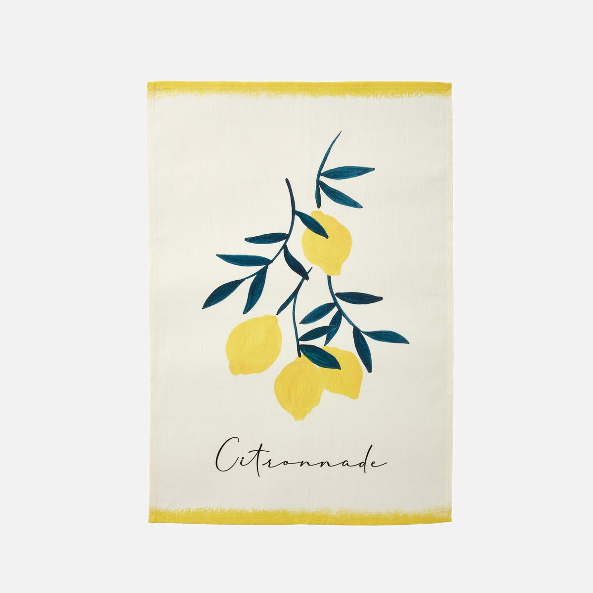 Torchon imprimé en coton et lin CITRONNADE, COUCKE