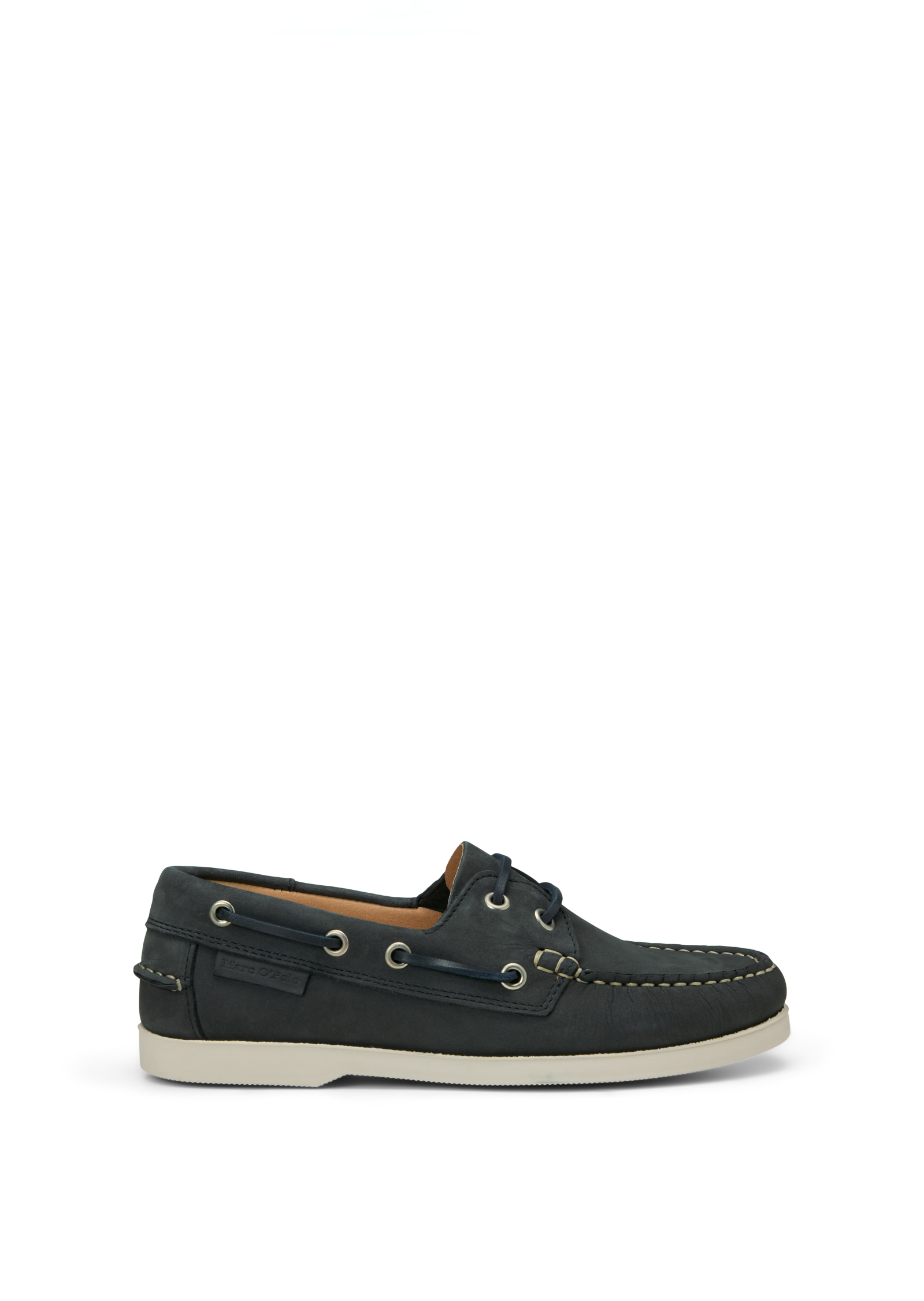 Chaussure bateau modèle Nadja en cuir de vachette nubuck souple, MARC O'POLO