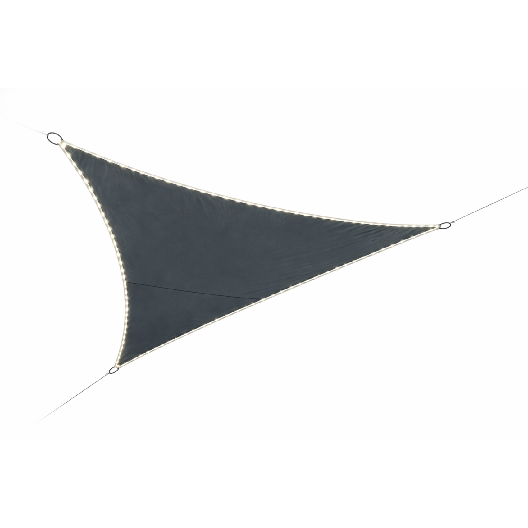 Voile d’ombrage triangulaire avec leds solaires, HOME MAISON