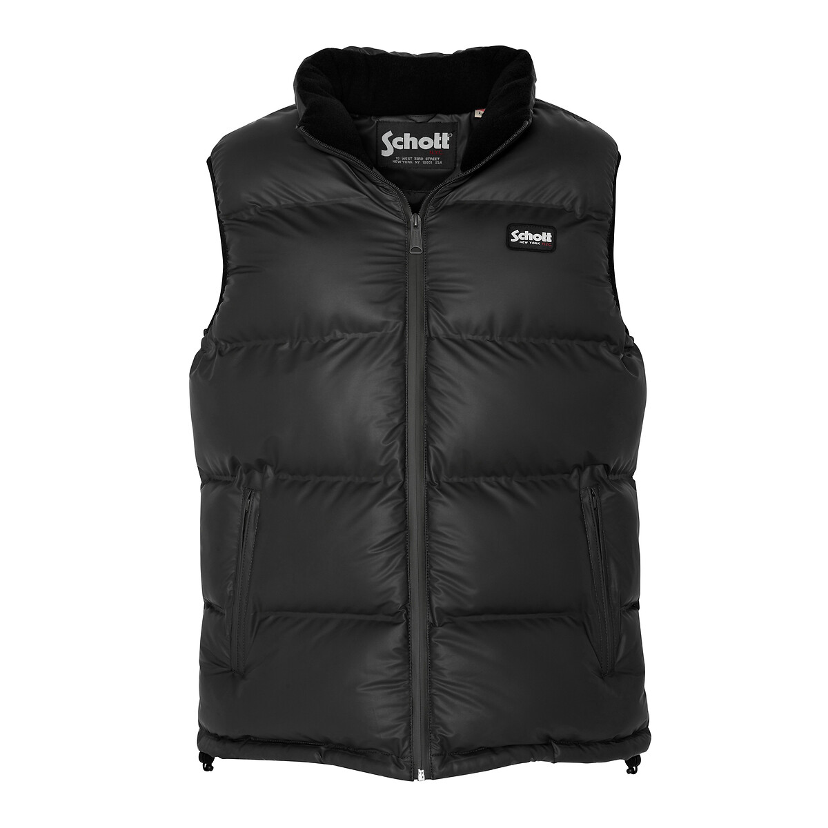 Short Mid-Season Padded Gilet with High Neck