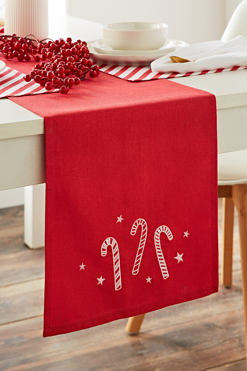 Christmas Candy Cane Table Runner - 33x220cm, CATHERINE LANSFIELD