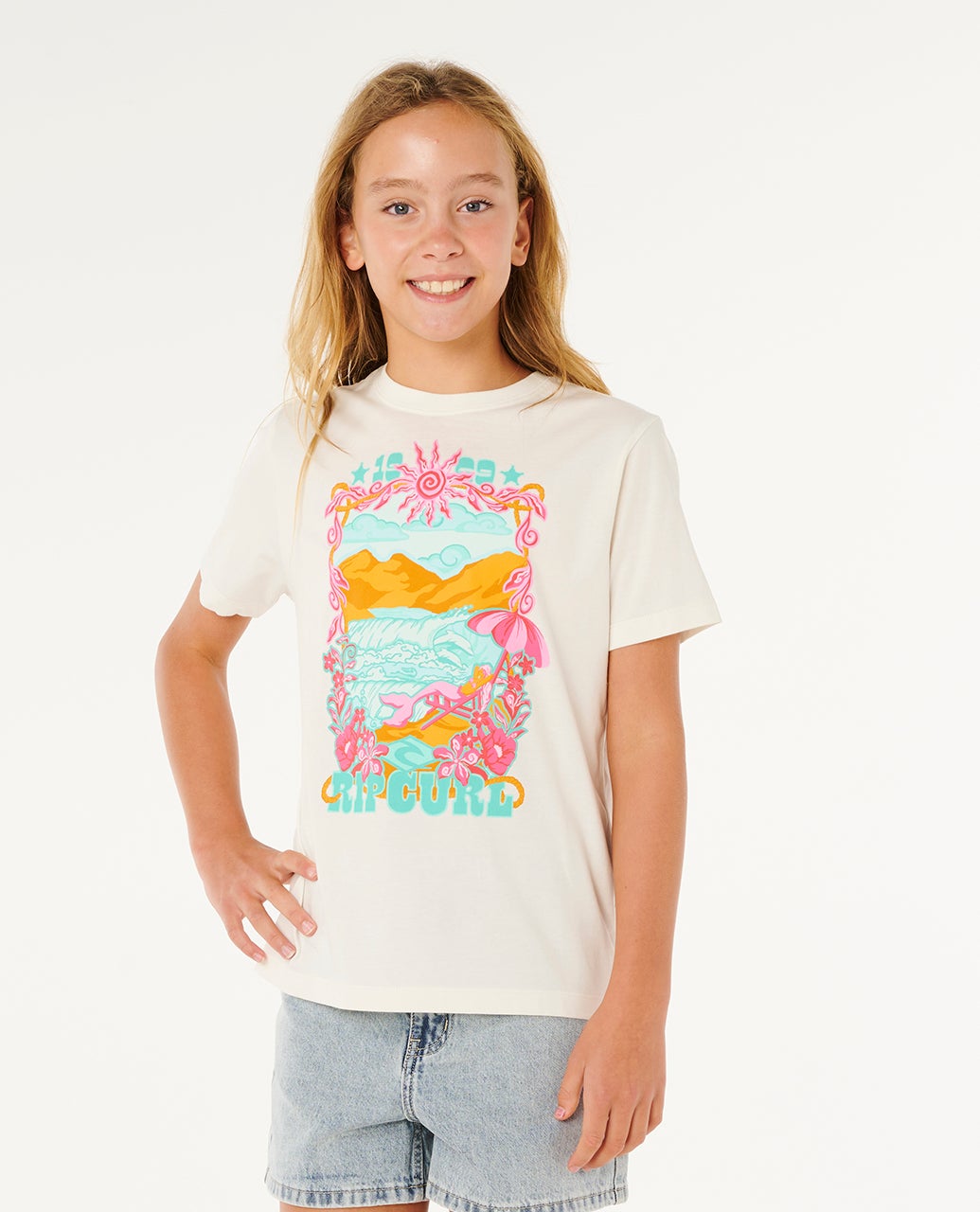 T-shirt à manches courtes Sunshine Squad Band Fille, RIP CURL