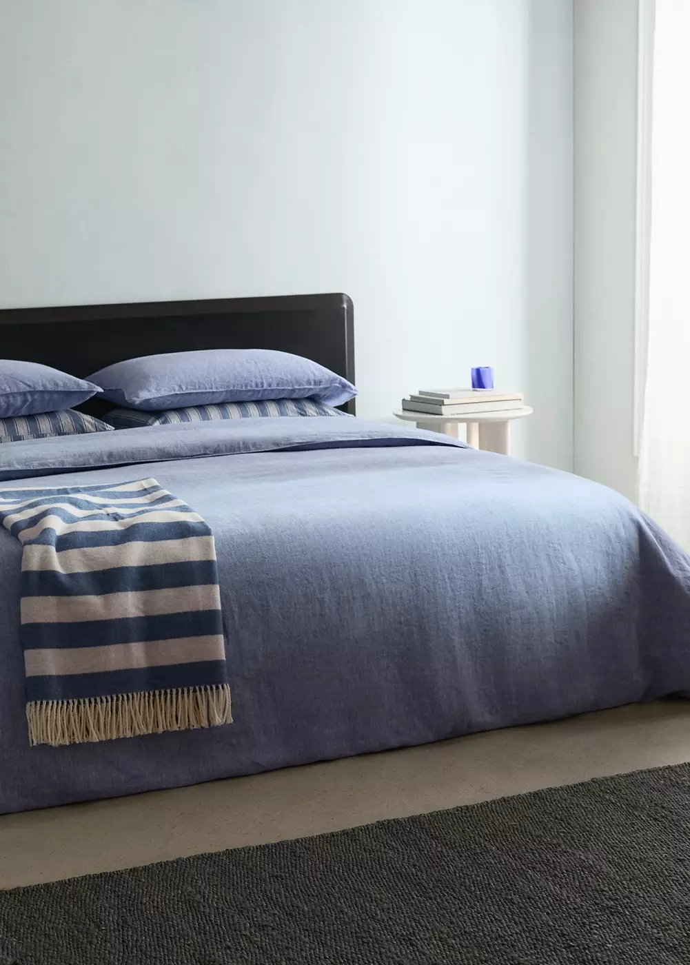 Housse de couette lin fil teinté Lit 150/160 cm, MANGO HOME