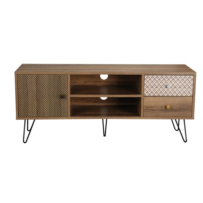 TV Media Unit with Hairpin Legs SO'HOME image 0