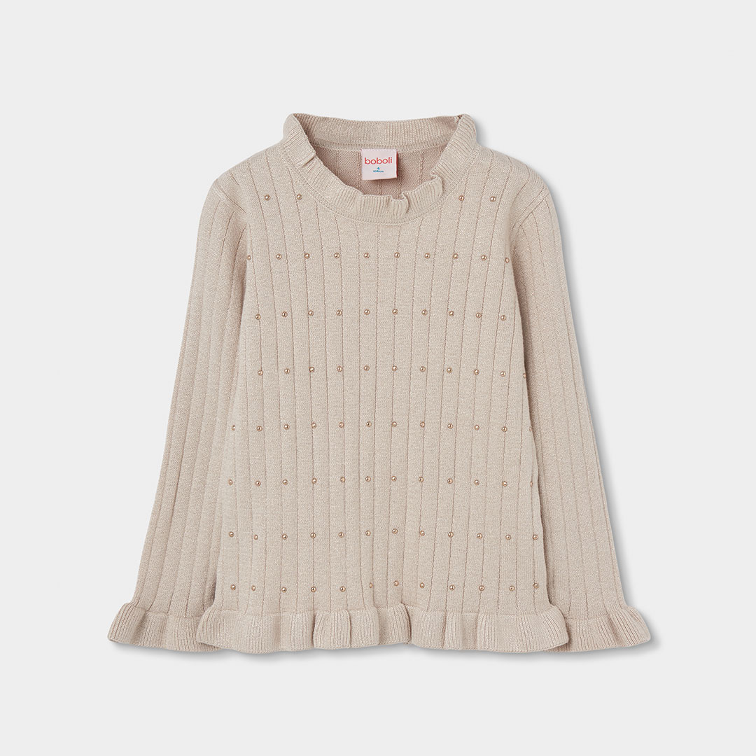 Pull fille avec strass, BOBOLI