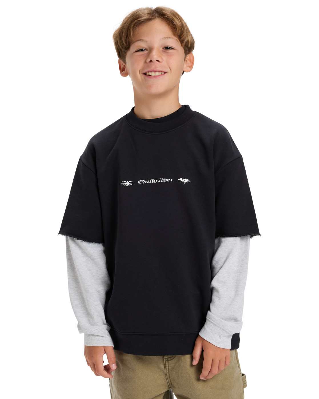 Pull à col rond avec superposition OPENBAR, QUIKSILVER