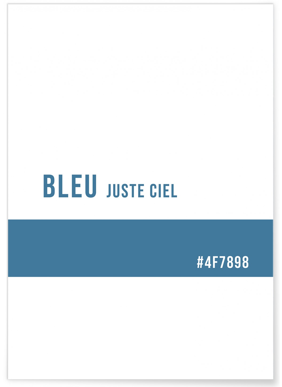 Affiche Couleur Bleue, L'AFFICHERIE