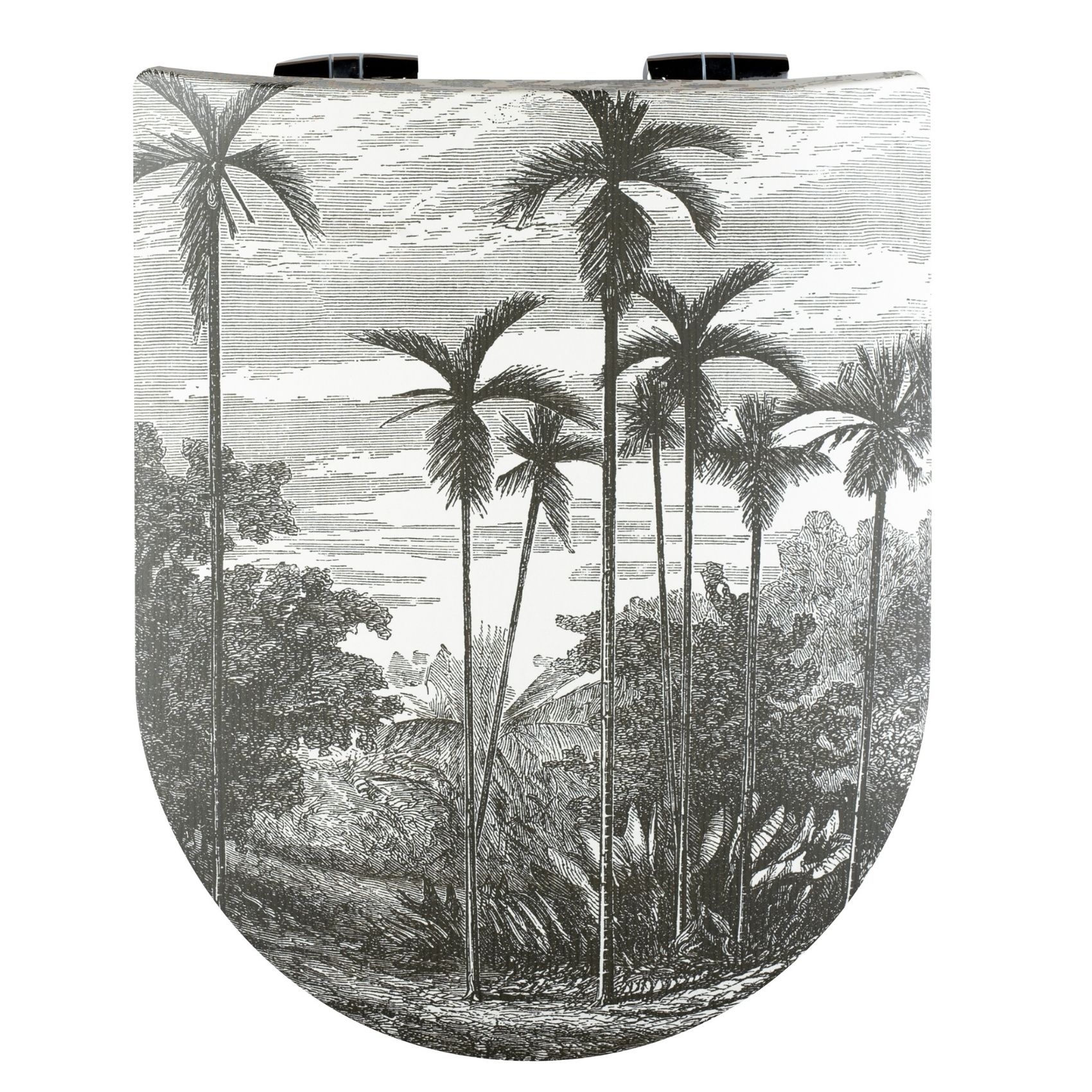 Abattant wood slim avec descente assistée imprimé de cocotiers, HOME MAISON