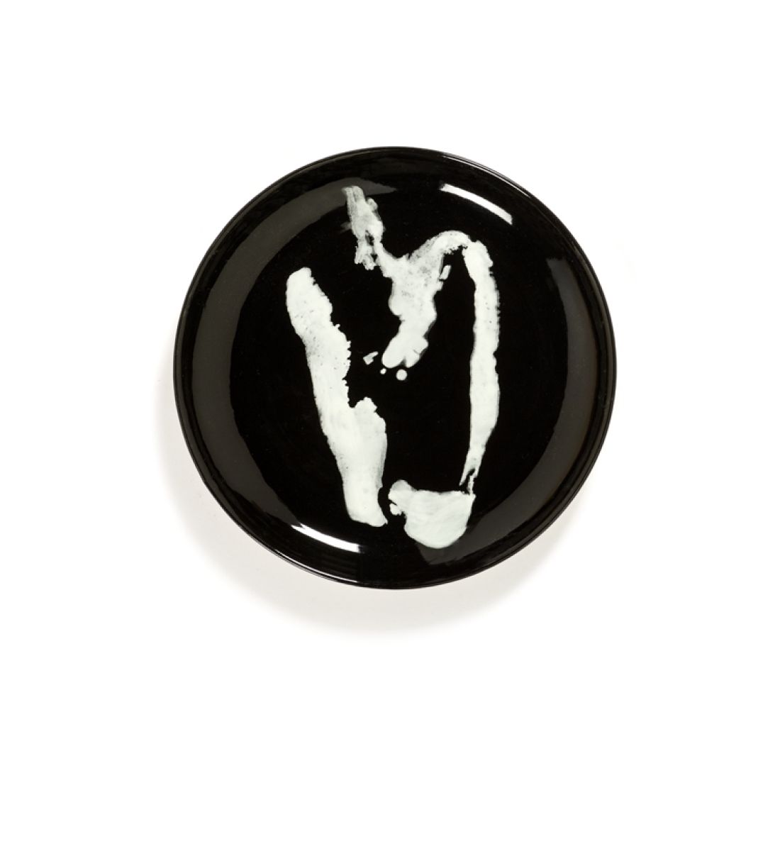 Assiette feast par ottolenghi poivron grès noir/blanc ø19 cm, SERAX