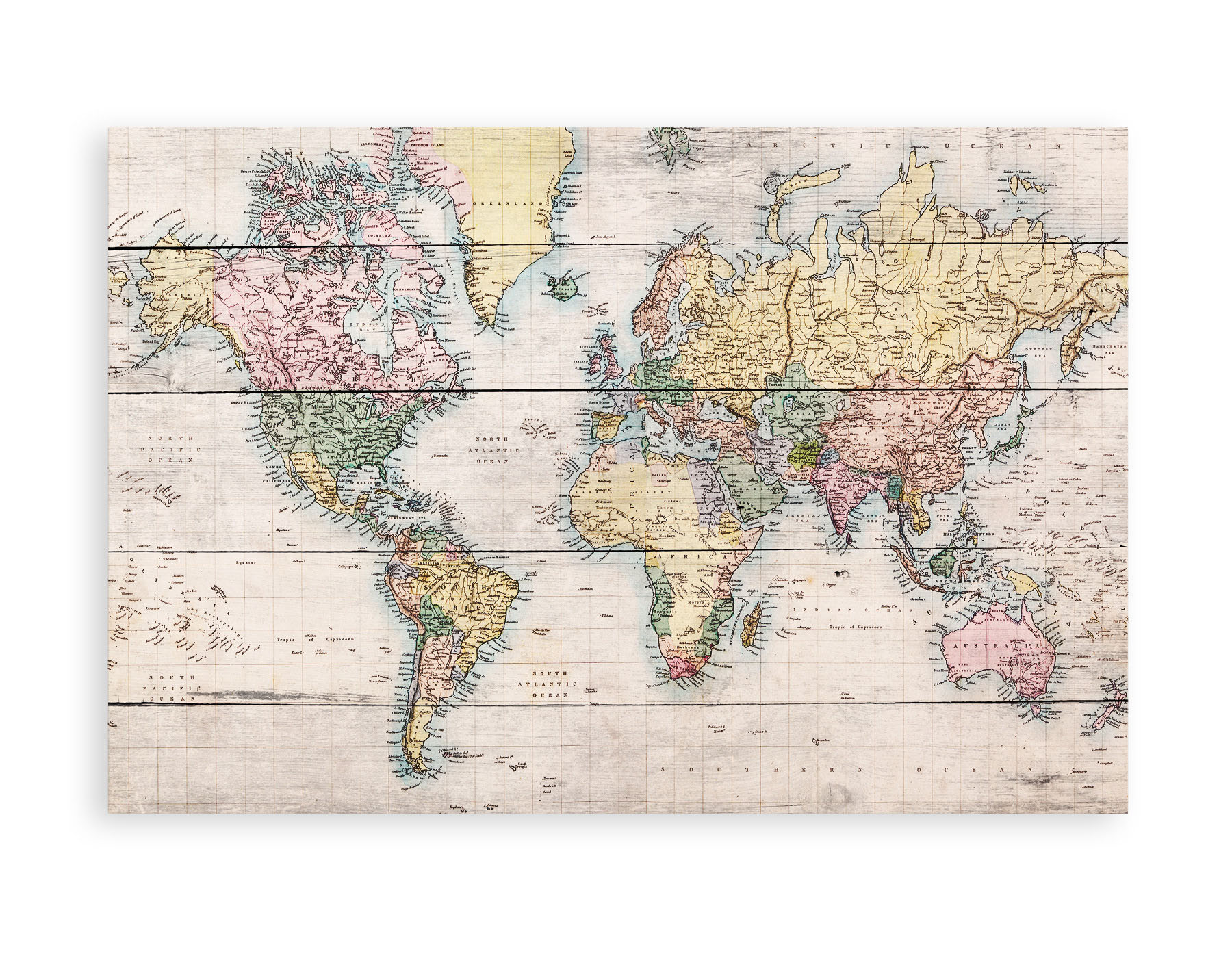 Panneau décoratif en bois CARTE DU MONDE, REALLY NICE THINGS