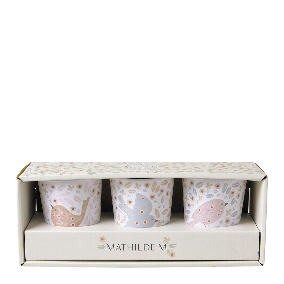 Set de 3 verres Amour d'Oiseau, MATHILDE M